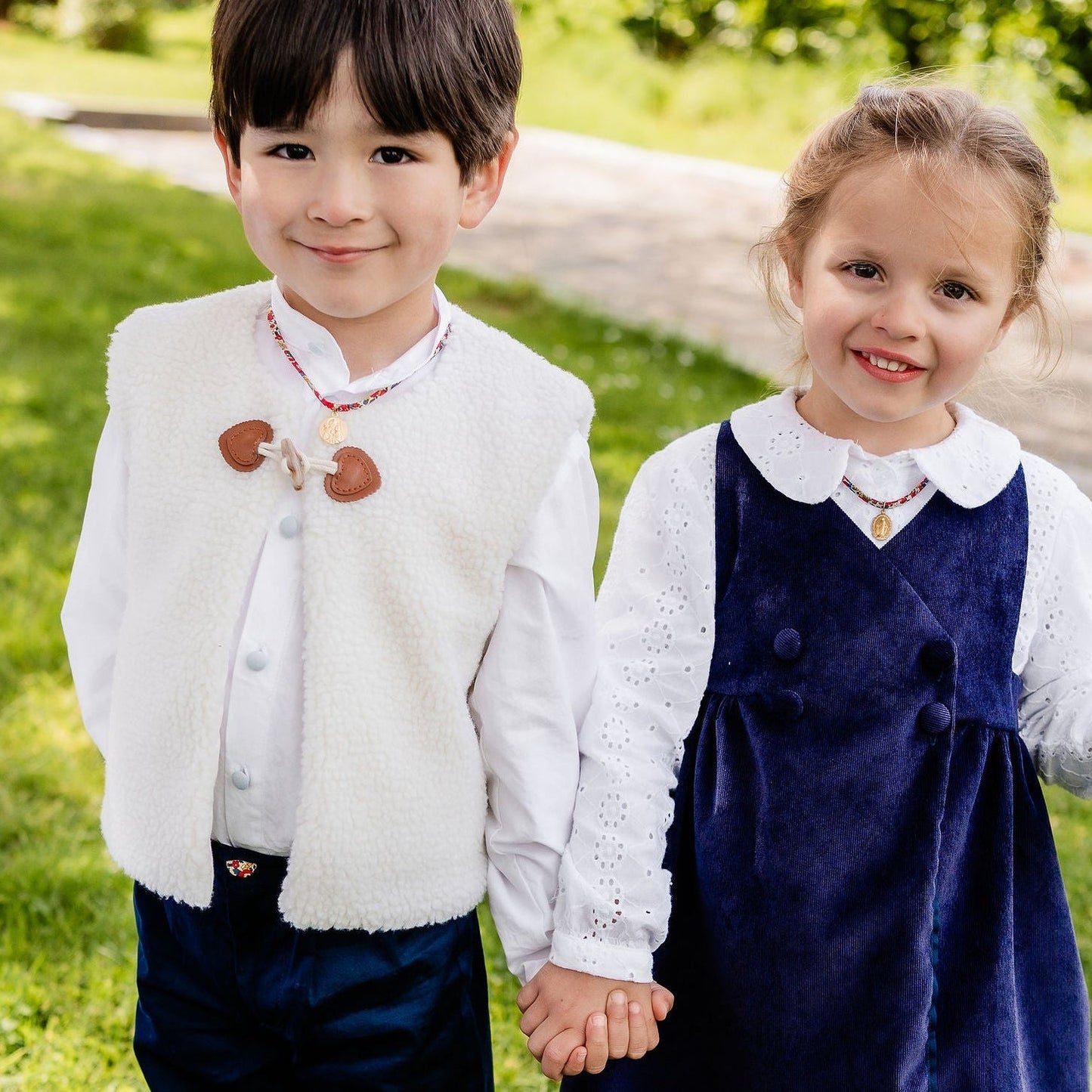 Collier & Médaille Saint Joseph à l'Enfant (dorée à l'or fin)