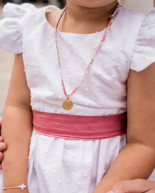 Collier & Médaille Vierge à l’Enfant Tendresse (dorée à l'or fin)