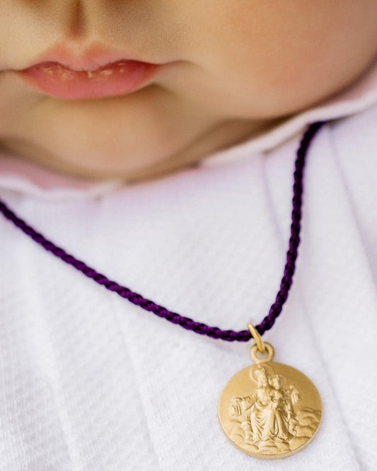 Collier & Médaille Scapulaire (dorée à l'or fin)